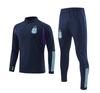 972 Argentina Sudadera de Entrenamiento de Fútbol de Manga Larga con Media Cremallera Plato Ligero Traje de Apariencia para Adulto L-4XL