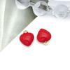 1 Colgante de Acero Inoxidable Electroplateado al Vacío con Esmalte de Doble Cara, Corazón Colorido con Goteo de Aceite, Colgante para Joyería DIY