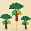 Nueva Tarjeta de Pastel de Árbol de Fieltro y Serie Bosque de Banderas Árbol Pequeño Decoración de Fiesta de Horneado Tarjeta de Pastel de Cumpleaños