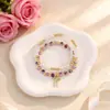Estilo Bohemio Étnico Conjunto de Pulseras de Porcelana Azul y Blanca con Lazo Joyería de Mano de Cerámica Estampada de Alta Gama Suministro Transfronterizo