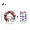 Pegatinas de Vidrio con Mariposas Florales Rojas, Azules y Blancas para el Día de la Independencia Americana, Pegatinas Estáticas para Ventana sin Adhesivo, Pegatinas Decorativas para Ambiente Festivo