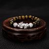 Pulsera de Cobre Blanco Plateado con Cuenta de Buda, Moda Única, con Mantra de Seis Palabras, Pulsera de Cuentas Vintage Pixiu Sutra del Corazón, Venta al por Mayor de Joyería