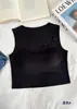 Novo Estilo Primavera e Verão Feminino Colete de Seda Ice com Lindo Design nas Costas, Bojo, Camada Base Simples Curta Slim-Fit, Colete de Alça Larga Menina Spicy