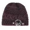 Sombreros de Moda para Mujeres de Mediana Edad y Mayores, Sombreros para Mamá, Gorros Cálidos con Forro de Felpa, Sombreros de Abuela, Gorros de Punto para Otoño e Invierno