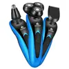 Suministros del Fabricante Afeitadora Eléctrica Multifuncional Navaja Tres en Uno 9D Recargable Lavable Afeitadora de Barba Tres en Uno