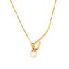 Colar de pérolas de água doce com design de nicho, joias leves e luxuosas, colar simples de aço titânio 18k para mulheres, atacado