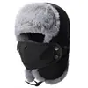 Gorro Lei Feng Grueso de Invierno para Hombre con Forro Polar, Gorro Cálido con Protección para los Oídos para Ciclismo al Aire Libre y Montañismo, Gorro Cortavientos Transfronterizo
