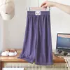 Nuevos Pantalones de Pierna Ancha de Seda Hielo para Niñas Primavera y Otoño Niños Medianos y Grandes Pantalones Casuales Pantalones Sueltos para Casa Pantalones Rectos de Seda Hielo