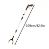 Pegador de Lixo Dobrável Aprimorado de 109cm, Ferramenta Pegadora de Metal, Prata