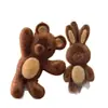 Pinza para el Cabello de Terciopelo con Forma de Pato y Oso Lindo del Mismo Estilo de Zhao Lusi para Flequillo, Pinza Lateral, Pasador para la Frente, Pasador para Mujeres