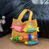Bolsa de Ombro Pequena Estilo Coreano Ins Desenho Animado Peixe-Palhaço Alta Qualidade Personalidade Pequena Fresca Dopamina Bolsa de Praia Férias na Praia