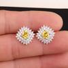 Aretes europeos y americanos micro-incrustados de circón AAA miel para uñas incrustados hermosos moda viajero directo de fábrica aretes de circón aretes