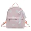 Mochila Pequeña Suave Estilo Japonés Sal Marina Azul y Rosa Chica Fresca para Estudiantes, Salidas de Vacaciones y Excursiones con Amigos, Mochila Ligera