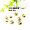 Accesorios de joyería con cuentas de ábaco de acero inoxidable con baño de oro real y cuentas con orificios pasantes. (4-8 mm)