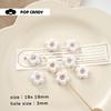 Contas de flores acrílicas coloridas faça você mesmo, acessórios de joias com contas de flores de cinco pétalas, material multicolorido e fofo