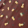 En Stock Tela Bordada de Algodón y Lino Estilo Japonés de Dibujos Animados Bordado Acolchado para Bolsas, Chalecos, Manualidades DIY Bordado Plano