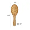 Pente com almofada de ar para massagem terapêutica capilar, pente de contas redondas de bambu, pente com airbag para cuidados com os cabelos, pente de alta resiliência para massagem nos ombros e alisamento de cabelo