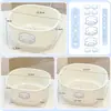 Bacia de Lavar Vegetais de Camada Dupla com Cesta Drenante, Utensílios de Cozinha, Cesta Bandeja de Frutas Doméstica para Mesa de Chá da Sala de Estar, Bacia, Cesta para Lavar Vegetais
