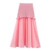 Cardigan de Tricô Feminino Decorativo em Camadas com Gola Redonda para Comércio Exterior Transfronteiriço Combinado com uma Saia Pequena de Barra Plissada