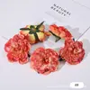 Diadema de Flor de Peonía con Borde Horneado Artificial DIY Bolsa para Zapatos con Flor Flor Artificial Cabeza Seda Flor Falsa Decoración de Boda Accesorios de Flor