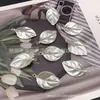 Folhas Atacado 18x32mm Folhas Verdes Contas Soltas Folhas Acessórios de Girassol Feitos à Mão com Furos Material para Joias DIY Grampo de Cabelo