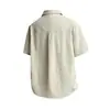 Fabricante Transfronteiriço Camisas Masculinas Verão Estilo Fino Gola Reversível Camisa Xadrez Bolha Tendência Casual Solta Manga Curta para Homens