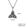 Colgante Europeo y Americano Nuevo Sol Estrella Luna Acero Inoxidable Moda Diosa Triple Luna Joyería Collar Lujo Ligero