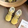 Sapatos femininos 2025 primavera nova primavera bico redondo cadarço malha respirável malha plana esportes sapatos casuais para estudantes universitários