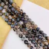 Pulseira de Contas Soltas de Ágata Bicolor Natural Contas para DIY Pulseira Tecida à Mão de Cristal Acessórios de Joias
