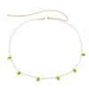 Cadena de cintura tejida con cuentas de arroz de colores, estilo pastoral europeo y americano, con margaritas pequeñas y un estilo fresco y dulce, ideal para mujeres.