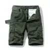 Shorts Masculino Verão Transfronteiriço Calça Coil Calça de Algodão Vintage Lavada Multibolsos Reta Casual Calça Masculina Tendência