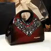 Elegante Bolso de Mano Tipo Dumpling Tachonado con Diamantes 2023 Nuevo Versátil Bolso para Mamá de Mediana Edad Bolso Cruzado de Charol Moda con Bloques de Color