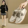Zapatillas de lona para mujer estilo coreano de suela plana, zapatos casuales con cordones, nuevo patrón de estrella versátil de tela Otoño 2026