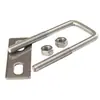 Acero Inoxidable 304 Cuadrado Tarjeta Ángulo Recto U-Bolt U-Bolt Tornillo de Ángulo Recto Abrazadera de Tubo Cuadrado en Forma de U