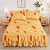 Saia de Cama Dupla Renda Transfronteiriça Conjunto de Três Peças Cobertura de Cama Espessa Antiderrapante Saia de Cama Cobertura de Cama de Peça Única Saia de Cama Atacado