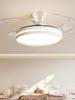 Lâmpada de ventilador moderna simples lâmpada de teto invisível sala de estar sala de jantar quarto lustre ventilador elétrico lâmpada de teto LED inteligente