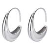 Aretes de Círculo Geométrico Simple Temperamento Femenino Estilo Frío Aretes Nicho Moda Personalizada Versátil Alta Gama Aguja de Plata 925