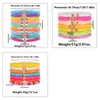 Pulsera de Cara Sonriente con Esmalte de Goteo de Venta Caliente Transfronteriza Europea y Americana Conjunto de Pulseras Apilables de Cerámica Suave Colorida Estilo Bohemio de Verano