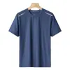 Camiseta sin costuras de manga corta Verano Nuevo Deporte Seda de hielo Fina Secado rápido Transpirable Cuello redondo Ropa deportiva para hombre Pareja Talla grande
