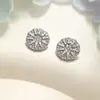 Brincos de Disco Micro-Incrustados de Diamante Cheio 'Filha do Mar' Famosos na Internet, Design de Nicho Elegante de Alta Qualidade para Mulheres, Atacado