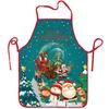 Delantal Navideño Personalizado Nuevo Decoraciones Navideñas Tela Estampada Muñeco de Nieve Decoraciones para Fiesta de Navidad