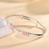 Pulsera TikTok 2023 con Melody Plata 999 Retráctil Pulsera de Novia Regalo de Cumpleaños
