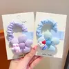 Novidade de Primavera Estilo Infantil Laços de Cabelo de Flor, Presilhas de Cabelo Fofas de Desenho Animado para Meninas Que Não Danificam o Cabelo, Elásticos de Cabelo Tipo Intestino Delgado, Cordas de Cabelo