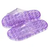 Pantuflas Domésticas para Mujer con Parte Superior Transparente, Sandalias Casuales de Verano Huecas con Masaje para la Salud, Chanclas Antideslizantes para Baño con Suela Suave