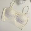 Nuevo producto transpirable con agujeros todo a juego top de tubo de copa única con tirantes ropa interior para mujer copa con agujeros espalda bonita sujetador de chica transmisión en vivo físico