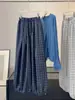 Calças de ganga largas estilo retrô xadrez coreano para mulher, novo modelo de outono, corte largo para corpo em forma de pera, calças lanterna casuais que emagrecem e cobrem os quadris