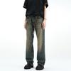 Pantalones vaqueros rectos de corte micro limpio con estilo de calle europea y americana de 2023 para hombre