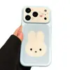 Funda de teléfono de dibujos animados del conejo Miffy y My Melody para Apple 17 Pro Max, alto atractivo estético para niñas, 16/15 a prueba de golpes, 14