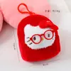 Monedero de Felpa Lindo de Dibujos Animados, Estuche para Auriculares de Muñeca 3D Femenino, Bolsa Portátil con Cremallera para Guardar Monedas al por Mayor