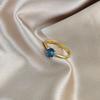 Anillo Transfronterizo, Anillo de Zirconia de Lujo Ligero con Diseño Estrellado, Estilo de Nicho y Único, Material de Cobre No Desvanecible de 18K, Joyería para Parejas